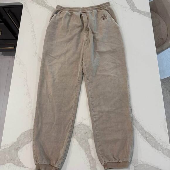 Crazy Shirts Hawaii Original Kona Coffee Dyed Canvas Jogger Pants Men's XL Tan - Picture 1 of 10